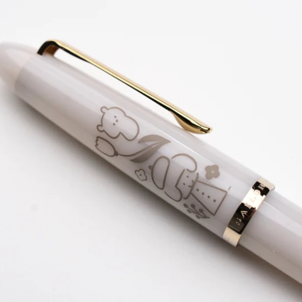 1 Mizutama Sailor white Fountain Pen with Ink Bottle